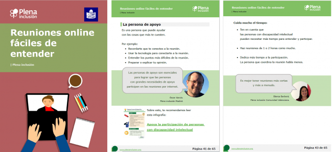 Ir a Plena inclusión lanza una guía sobre cómo hacer fáciles de entender las reuniones online