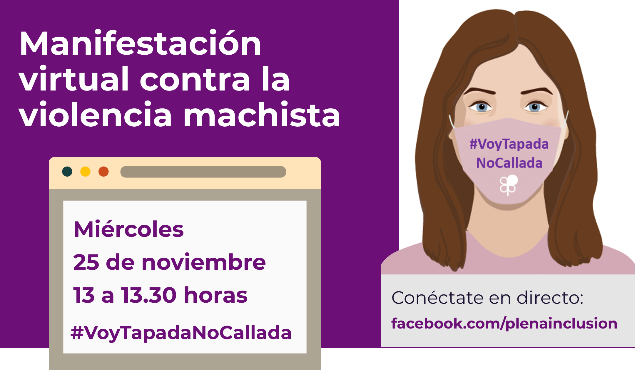 Ir a Manifestación virtual contra la violencia machista #VoyTapadaNoCallada