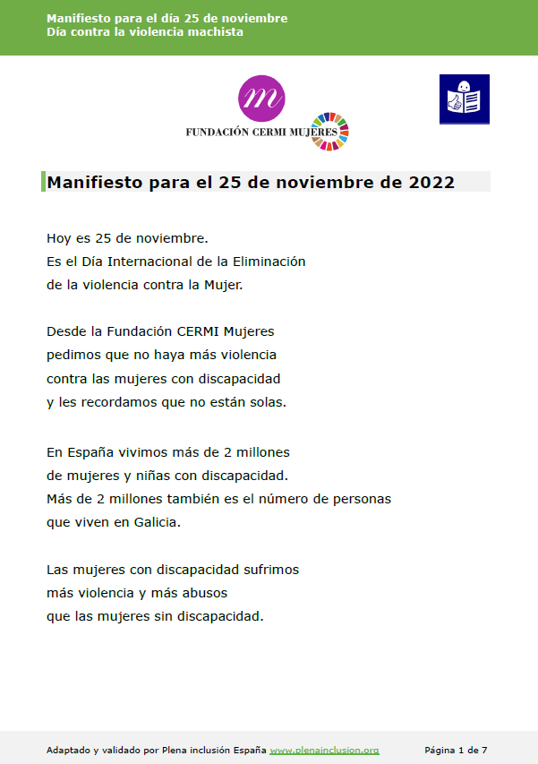 Ir a Este 25 de noviembre nos sumamos al manifiesto de Cemi Mujeres