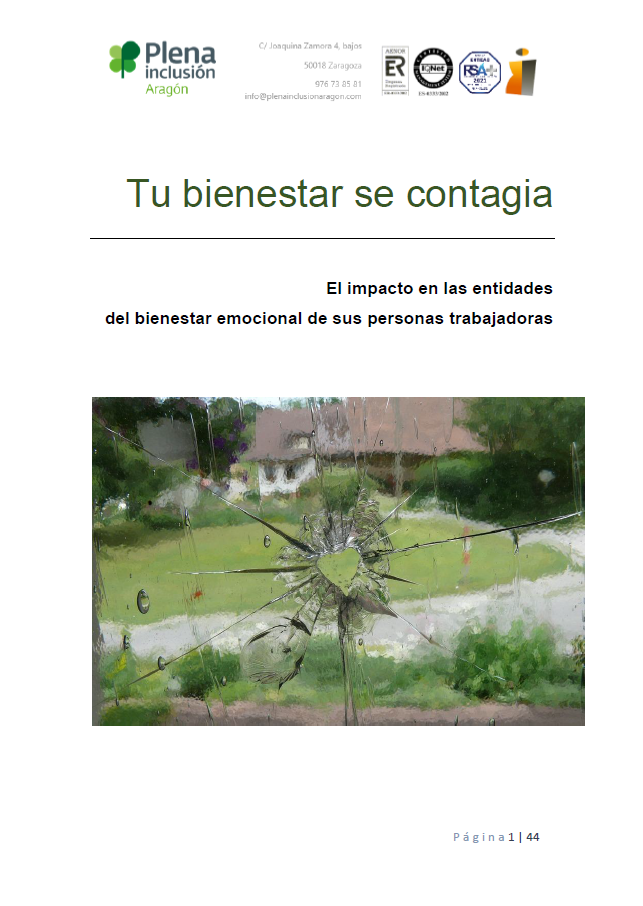 Ir a Ya está disponible para descargar el documento 'Tu bienestar se contagia' de Plena inclusión Aragón