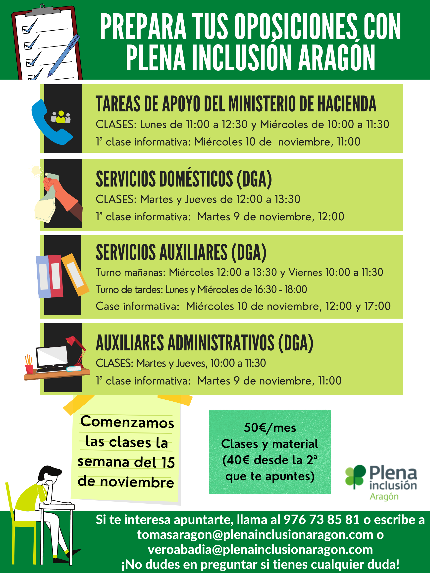 Ir a Abierta la inscripción para las clases de oposiciones