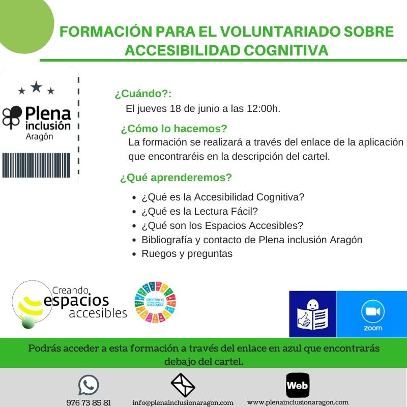 Ir a Formación para el voluntariado sobre accesibilidad cognitiva