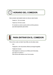 Ir a Horario del comedor