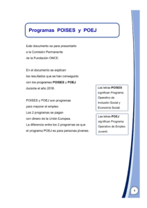 Ir a Programas POISES y POIEJ