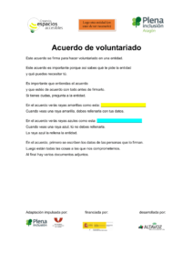 Ir a Acuerdo de voluntariado