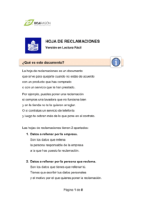 Ir a HOJA DE RECLAMACIONES