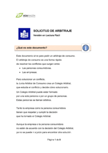 Ir a SOLICITUD DE ARBITRAJE