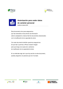Ir a AUTORIZACIÓN PARA CEDER DATOS DE CARÁCTER PERSONAL