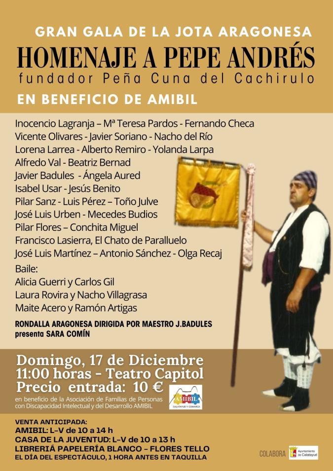 Ir a Calatayud celebra la Gran Gala de la Jota Aragonesa a beneficio de Amibil