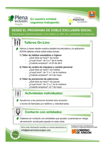 Ir a CARTEL ACTIVIDADES DOBLE EXCLUSIÓN SOCIAL