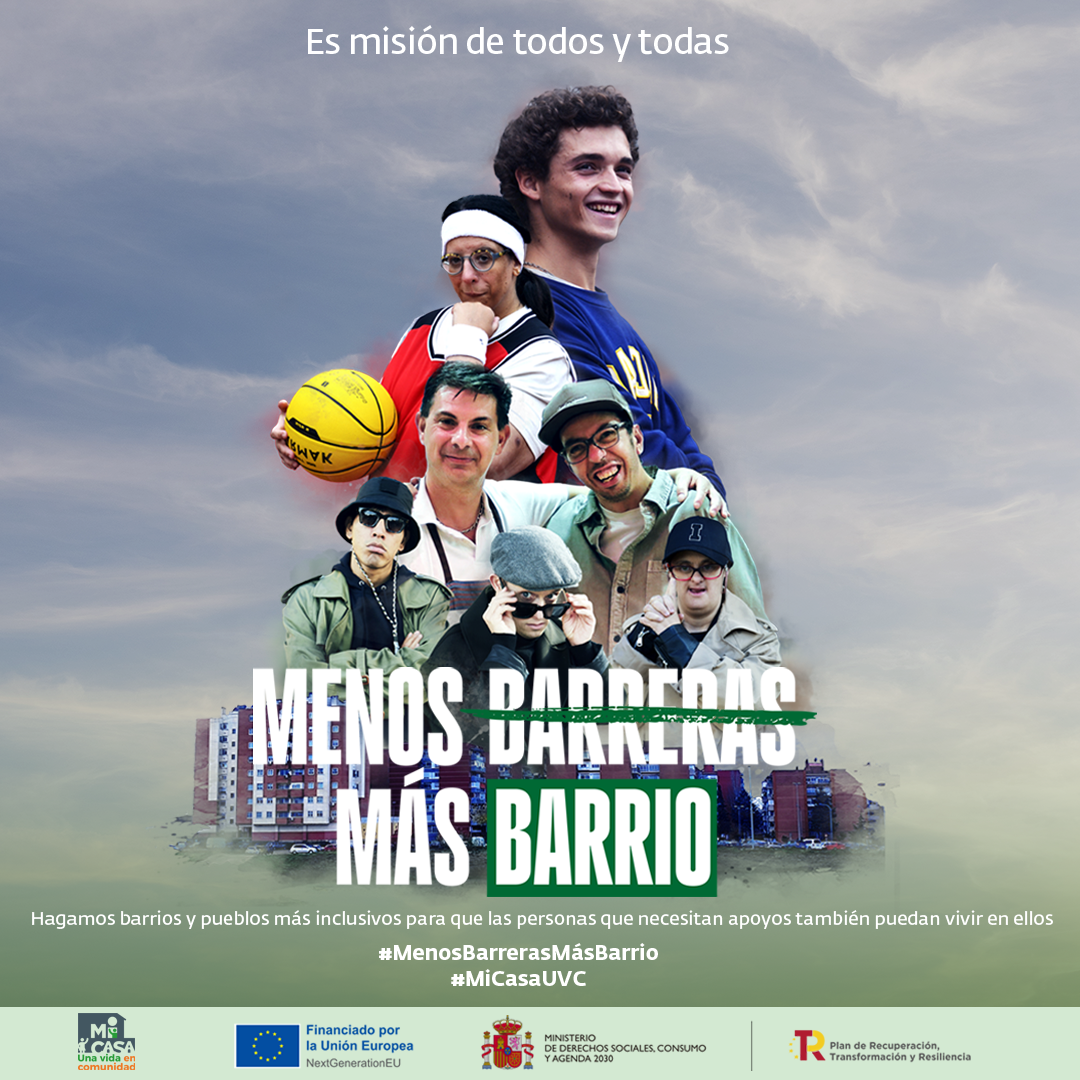 Ir a Plena inclusión lanza la campaña ‘Menos barreras, más barrio’ para reivindicar la vida en comunidad de las personas con discapacidad intelectual y del desarrollo