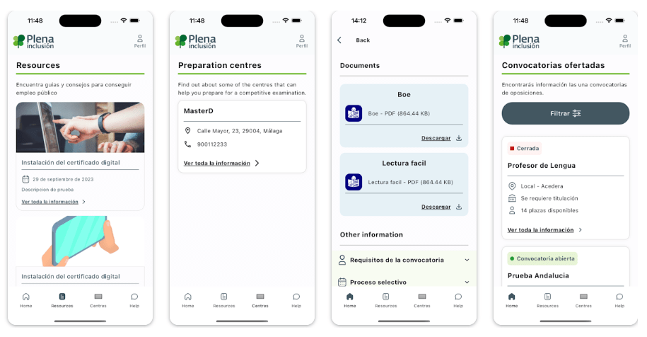 Ir a Plena inclusión desarrolla una app que facilita a las personas con discapacidad intelectual información sobre nuevas ofertas de empleo público