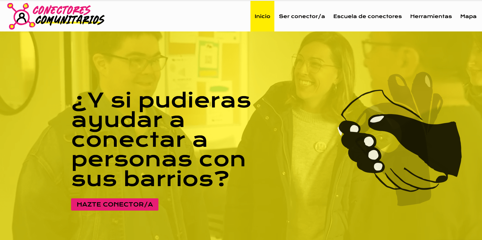 Portada de la web Conectores comunitarios