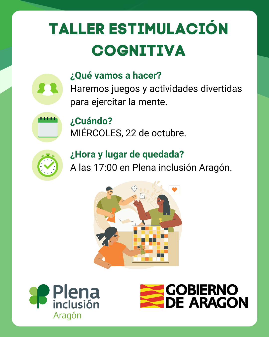 Ir a Taller de estimulación cognitiva