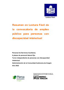 Ir a Convocatoria de empleo público para personas con discapacidad intelectual